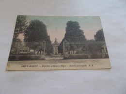 Delcampe - SAINT MANDE ( 94 Val De Marne ) HOPITAL MILITAIRE BEGIN ENTREE PRINCIPALE  ANIMEES  COLORISER 1937 - Saint Mande