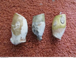 3 Scarce 17th Century Dipped / Glazed Clay Pipe Bowls - Sonstige & Ohne Zuordnung