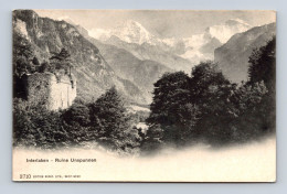Delcampe - INTERLAKEN - Ruine Unspunnen - Burgy 3710 - Precurseur - Vorlaufer - Undivided Back - Interlaken