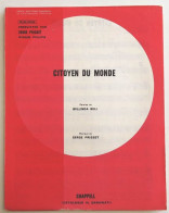 Partition Vintage Sheet Music SERGE PRISSET : Citoyen Du Monde * 70's - Song Books