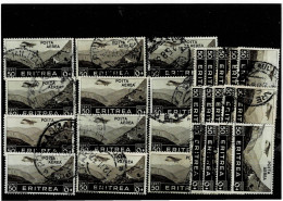 ERITREA ,colonie Ital. "Soggetti Africani" ,P.A. 50c. Bruno ,26 Pezzi Usati ,qualita Ottima - Eritrea