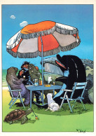DAUPHIN - BALEINE - PHOQUE - TORTUE - Illustrateur; CABANES - CARTE CAMPAGNE GREEPEACE - 1984 - Delphine