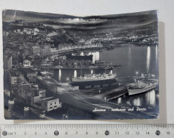 Delcampe - I122924 Cartolina - Ancona - Notturno Sul Porto - VG 1960 - Ancona
