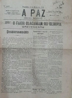 Famalicão - Jornal A Paz, Nº 340, 20-03-1926 - Imprensa. Braga. Portugal. - Algemene Informatie