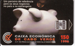 TARJETA DE CABO VERDE TELECOM DE 150 UNITS CAIXA ECONOMICA - Cape Verde