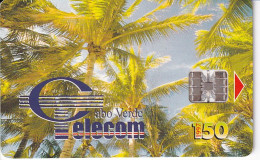 TARJETA DE CABO VERDE TELECOM DE 150 UNITS DE UNAS PALMERAS DEL AÑO 1997 - Cape Verde