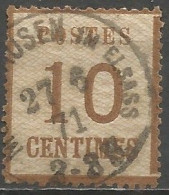 France - Alsace-Lorraine - N° 5b 10c.bistre-brun Burelage Renversé - Gebruikt