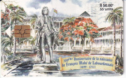 TARJETA DE MAURICIO DE 300 ANNIVERSARY FRANÇOIS MAHE DE TIRADA 30000  (MAURITIUS) - Mauritius