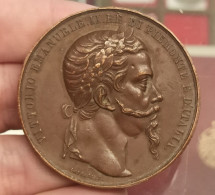 Italia Italy Medalla Victor Emanuele II Independencia 1859 - Altri & Non Classificati