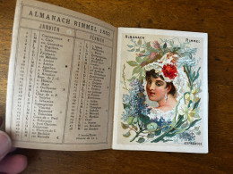 RARE Petit Calendrier 1883 Publicitaire Illustré * E. RIMMEL Fleurs Du Sud * Calendar Almanach Almanack - Small : ...-1900
