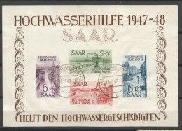SARRE Bloc  N° 1 OBL / Used - Blocks & Sheetlets