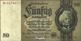Deutsches Reich Rosenbg: 175d, Kriegsdruck Wz. Eichenlaub, Serien: H-N Gebraucht (III) 1933 50 Reichsmark - 50 Reichsmark