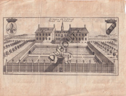Willebroek - Kasteel -  Kopergravure 18de Eeuw  (J316) - Historical Documents