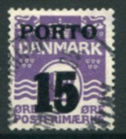 DENMARK 1934 Wavy Lines Definitive 15 On 12 Øre Overprinted Porto Used.  Michel Porto 32 - Segnatasse