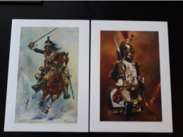 Affiches : Officier De Dragons Et Cuirassier Sous Le Premier Empire & - Posters
