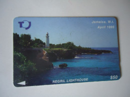 JAMAICA  USED CARDS LIGHTHOUSES  LANDSCAPES - Lighthouses