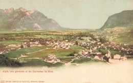 [-5%] SUISSE - Aigle - Vue Générale Et Les Cornettes De Bise - Colorisé - Carte Postale Ancienne - Aigle