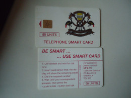 UGANDA USED CARDS ANIMALS BIRDS ARMS EMBLEM - Uganda