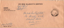 Official Free Mail 1958 Field Post Office 76, Malta To Air Ministry, London, England With Ms Certified Official.  Corner - Briefe U. Dokumente