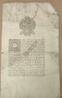 Pamflet Maria Theresia - Leuven Universiteit - Toekenning Alleenrecht Op Faculteit Filosofie In De Nederlanden (V3321) - Historical Documents
