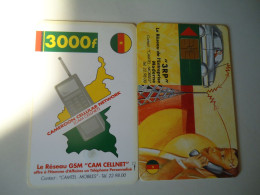 CAMEROON  USED CARDS  MOBILE PAINTING 3000F - Camerún