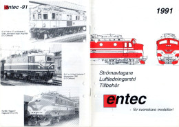 Catalogue ENTEC 1991 Strömavtagare Luftledningsmtrl Tillbehör + Prislista - En Suédois - Unclassified