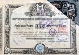 TRES RARE: Veuillez Lire -> 1877 Österreichische Waffenfabriks-Gesellschaft 100 Florin - Auto's