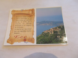 Delcampe - EZE  VILLAGE  ( 06 Alpes Maritimes )   VUE GENERALE  ET  SON HISTOIRE SUR PARCHEMIN - Eze