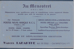 Buvard Au Ménestrel, Dépannage Radio, Devis Et Déplacements, Marcel Labarthe Capbreton - D