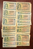 CRBS1753 LOTE 33 BILLETES ESPAÑA 5 PESETAS 1935 USADOS - Altri & Non Classificati