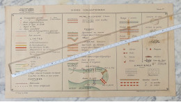 Planche Signes Conventionnels Cartographie Topographie - AOF Colonie Du Sénégal Travaux Publics Section Topographique - Public Works