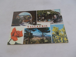 Delcampe - VALLAURIS  ( 06 Alpes Maritimes ) MULTIVUES 3 BELLES VUES COLORISER ET DES FLEURS 1964 - Vallauris