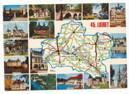 Delcampe - 45 Carte Géographique Du Loiret - Ed Combier - Landkarten