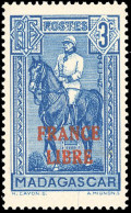 Delcampe - * 243 -  3c. Bleu. Surcharge "FRANCE LIBRE" En Rouge. SUP. - Other & Unclassified