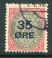 DENMARK 1912 Surcharge 35 Øre On 20 Øre, Used.  Michel 61 I - Usati