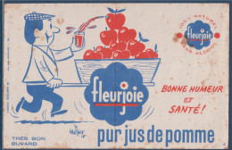 Buvard Fleurjoie, Pur Jus De Pomme, Bonne Humeur Et Santé - Limonadas - Refrescos