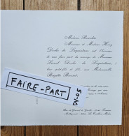 Delcampe - FAIRE-PART MARIAGE 1977 DOCHE De LAQUINTANE # BROSSET BOURDIN Fronsac Le Taillan-Médoc Oullins Lescar & - Hochzeit