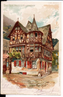 Delcampe - Das Alte Haus In Bacharach. P. Schmoht. Hôtel Zipp Münster. à François Wautier, Gare De Noville Faviers, Belgique. 1899. - Bacharach
