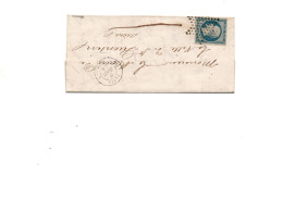 LETTRE AFFRANCHIE LOUIS NAPOLEON N° 10 OBLITERATION ETOILE  CAD PARIS  1854  COTE :80 € - 1852 Louis-Napoleon