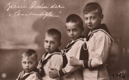 Delcampe - Royalty - Carte Photo - Enfants Söhne Von Friedrich Wilhelm Von Preussen - Famille Royale Royauté - Allemagne Germany - Königshäuser