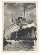 Delcampe - TRANSATLANTICO VULCANIA M73 -MEDITERRANEO -NORD AMERICA- VIAGGIATA FG 1935 - Dampfer