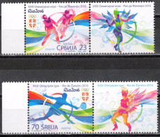 Delcampe - Serbia 2016 - Olympic Games,Rio De Jeneiro - Mi 671-672 - MNH**VF - Serbien