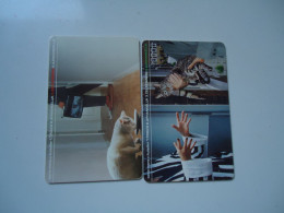 NETHERLANDS  USED PHONECARDS  2   CAT   CATS - Katzen