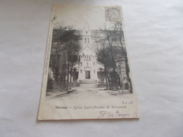 Delcampe - VERNON  ( 27 Eure ) EGLISE SAINT NICOLAS  DE VERNONNET  CPA PRECURSEUR 1903 - Vernon