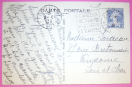 SEMEUSE 40C BLEU CARTE DAGUIN PERLE COMBLOUX PERLE DES ALPES 1930 HAUTE SAVOIE - Mechanical Postmarks (Advertisement)