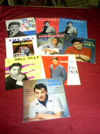 COLLECTION   DE 9  /  45 TOURS  TOURS  DIFFERENTS DE PAUL ANKA - Collections Complètes