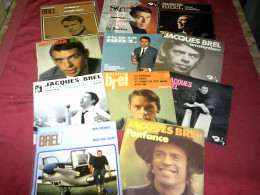 COLLECTION   DE  11 /  45 TOURS  TOURS  DIFFERENTS DE  JACQUES BREL - Collections Complètes