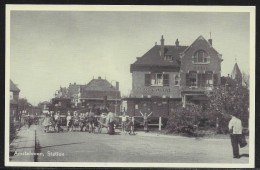 Netherlands  Amstelveen. Train Station   Illustrated Vintage View Posted Card - Amstelveen