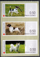 Denmark 2015 Danish Dog Breeds  MiNr.78-80 (**) ( Lot K 844 ) ATM Franking Labels - Machine Labels [ATM]
