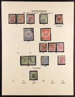 1883 - 1909 USED COLLECTION On Pages Incl. 1883 2c (2), 1883 8c On 2c Two-line Surcharge, 1883 50c & $1, Etc With Sets & - North Borneo (...-1963)